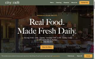City Cafe & Catering website