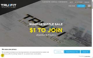 TruFit Athletic Clubs - I40/Bell St. website