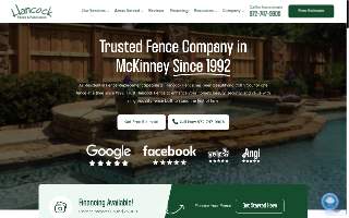 Hancock Fence & Fabrication website