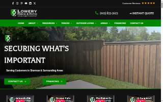 Lowery Fence & Patio website