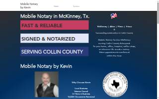 Mobile Notary by Kevin website