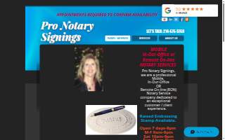 Pro Notary Signings website