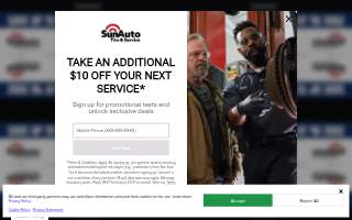 Sun Auto Tire & Service of McKinney website