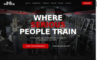 Top Gym website