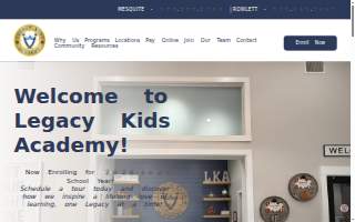 Legacy Kids Academy of Mesquite website