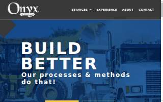 Onyx Contractors website