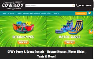 Cowboy Party Rentals website