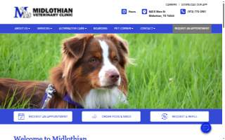 Midlothian Veterinary Clinic website