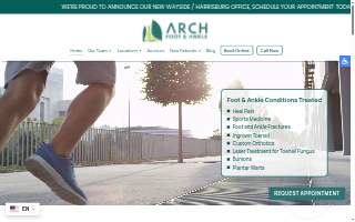 Arch Foot & Ankle (Dr. Sunita Lakhani's Office) of Mission Bend website