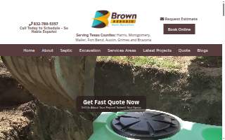 Brown Aerobic Septic Specialists website
