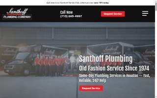 Santhoff Plumbing website