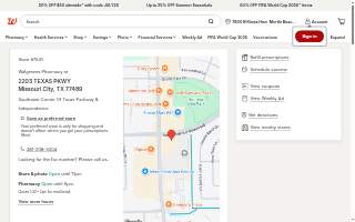 Walgreens Pharmacy website