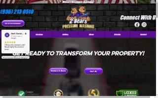 2 Bears Pressure Washing website