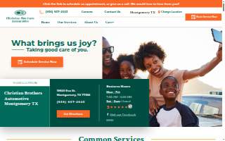 Christian Brothers Automotive Montgomery TX website