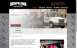 Hopkins Wrecker Service website