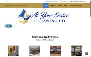 At Your Service Cleaning Co. website