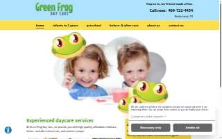 Green Frog Day Care website