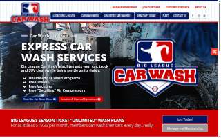 Big League Car Wash website
