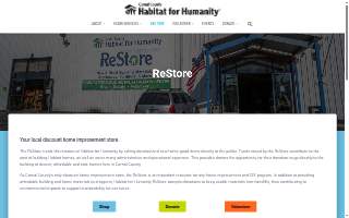 Comal County Habitat for Humanity ReStore website