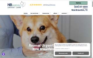 NB Animal Urgent Care website