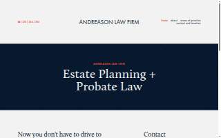 Andreason Law Firm website