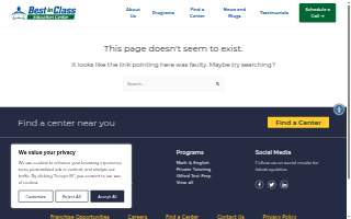 Best in Class Education Center website