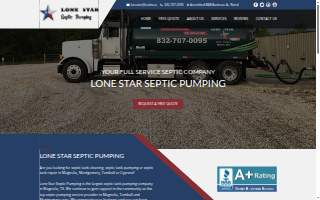 Lone Star Septic Pumping website