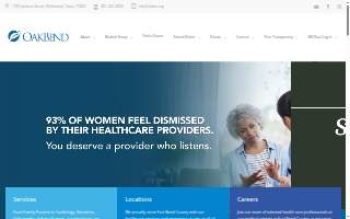 Oakbend Family Physicians website