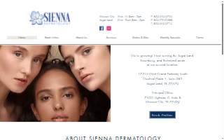 Sienna Dermatology - Sugarland TX website