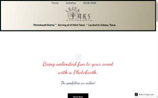 Cajun Oaks Events Photobooth website