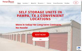 Pampa Secure Storage website