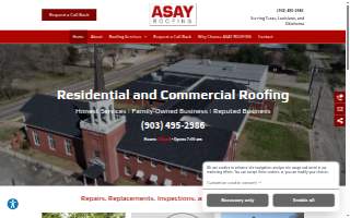 Asay Roofing website