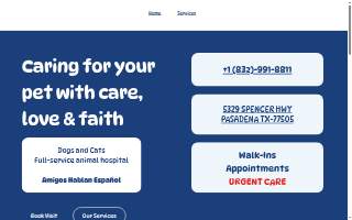 Amigos Pet Clinic website