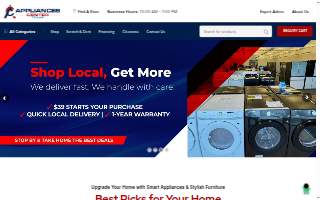 Appliances Center Texas website