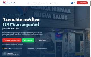 Clínica Hispana Pasadena website