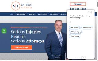 SJ Injury Attorneys website
