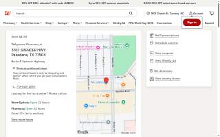 Walgreens Pharmacy website