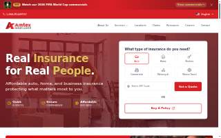 Amtex Insurance website