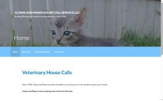 Claws & Paws Veterinary Hospital website