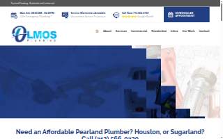 Olmos Plumbing Pearland website