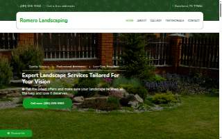 Romero Landscaping website