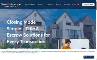 Texas American Title Company website