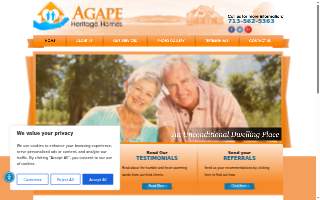 Agape Heritage Home of Pecan Grove website