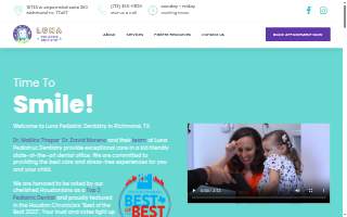 Luna Pediatric Dentistry website