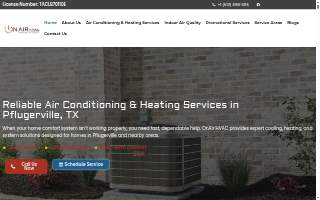 On Air HVAC website