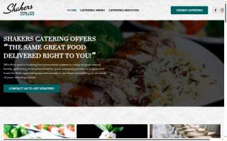 Shakers Catering website