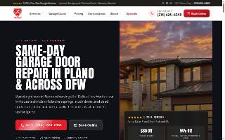Trusty Garage Door Repair Plano website