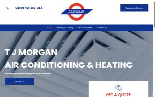 T J Morgan Air Conditioning & Heating website