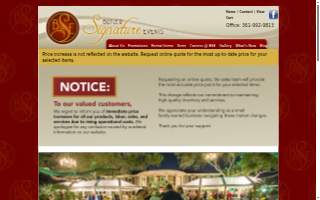 Butler Signature Events LLC website