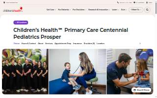 Children’s Health Primary Care Centennial Pediatrics Prosper website